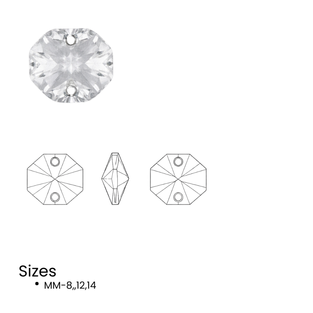 43386404 octagon pendant (two holes)
