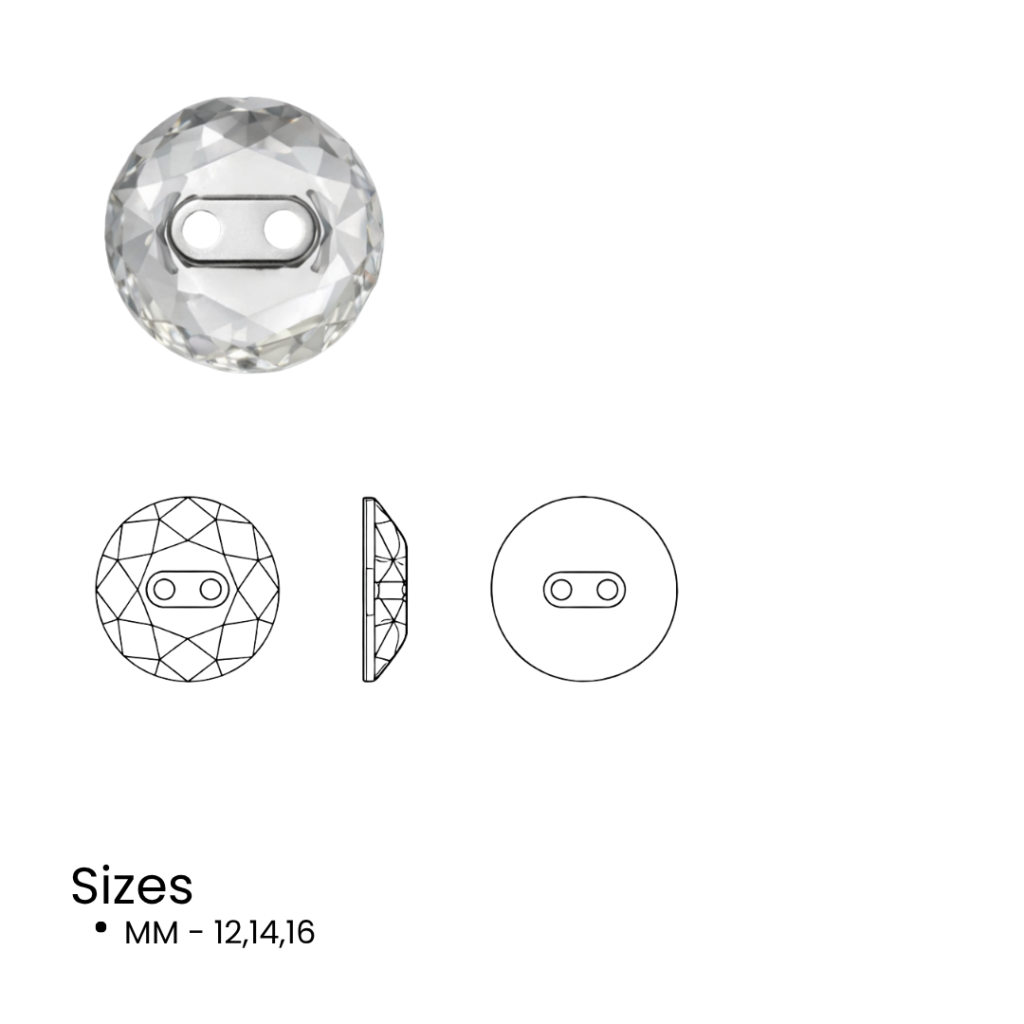 43863014 crystal button round
