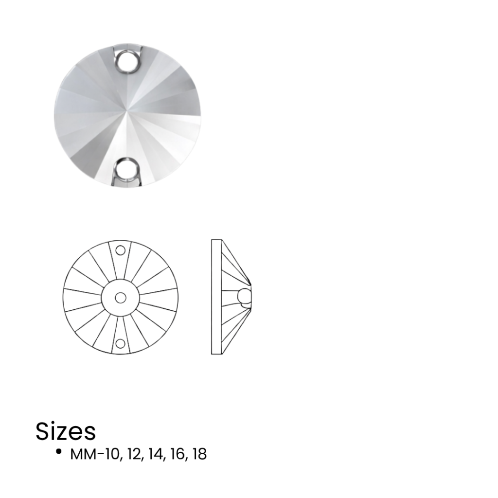 43863200 rivoli sew on stone