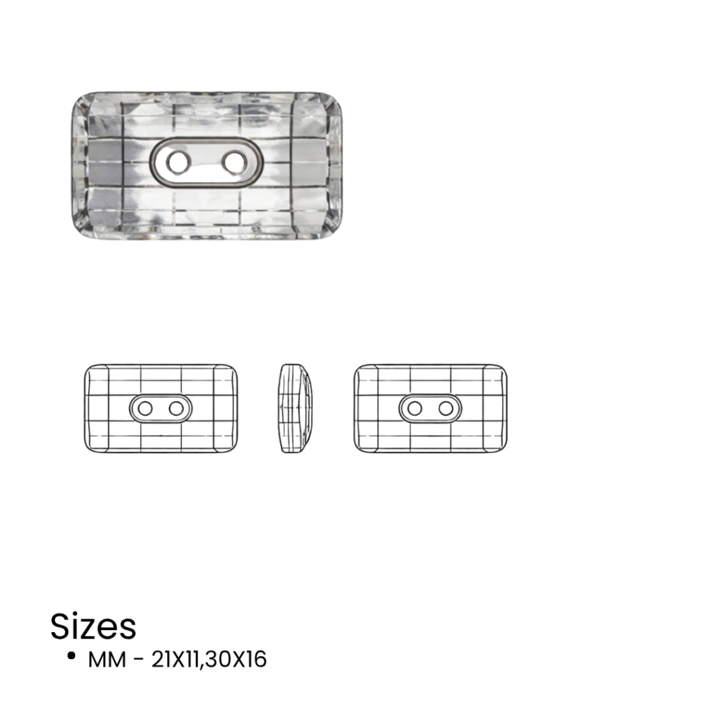 43873093 crystal button rectangle