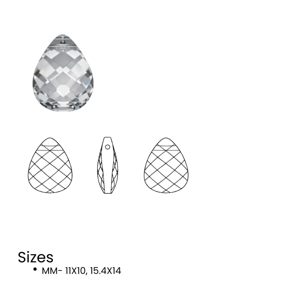 45156012 flat briolette pendant